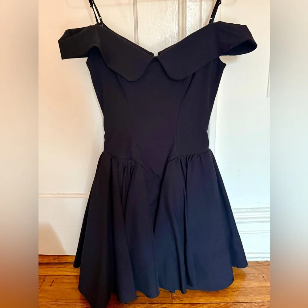 House of CB Black Off-Shoulder Fit & Flare Mini Dress - Picture 4 of 8
